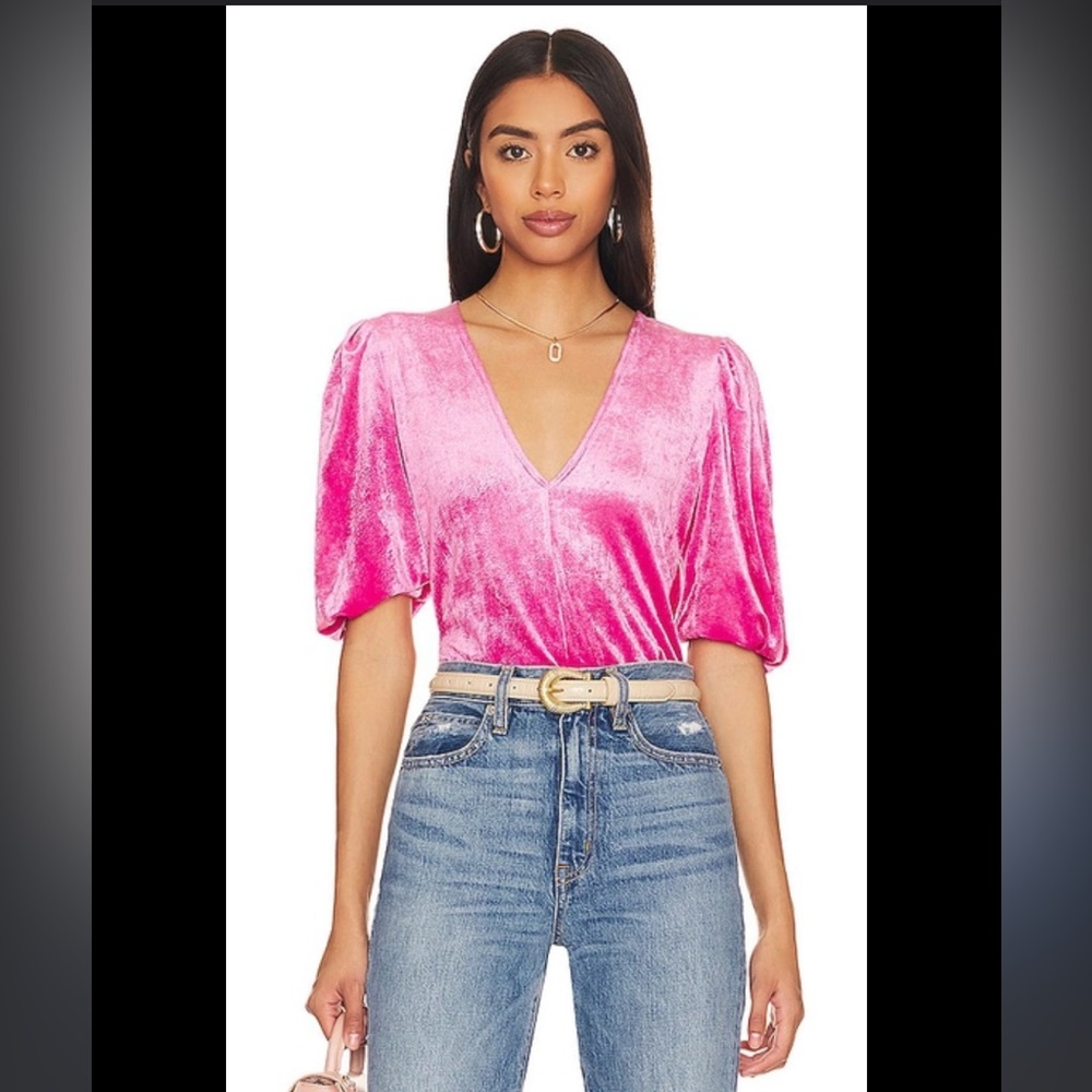Free People REVOLVE Don't You Wish Bodysuit in Pink size S
